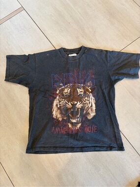ANINE BING SOLD OUT Black Graphic Tiger TShirt